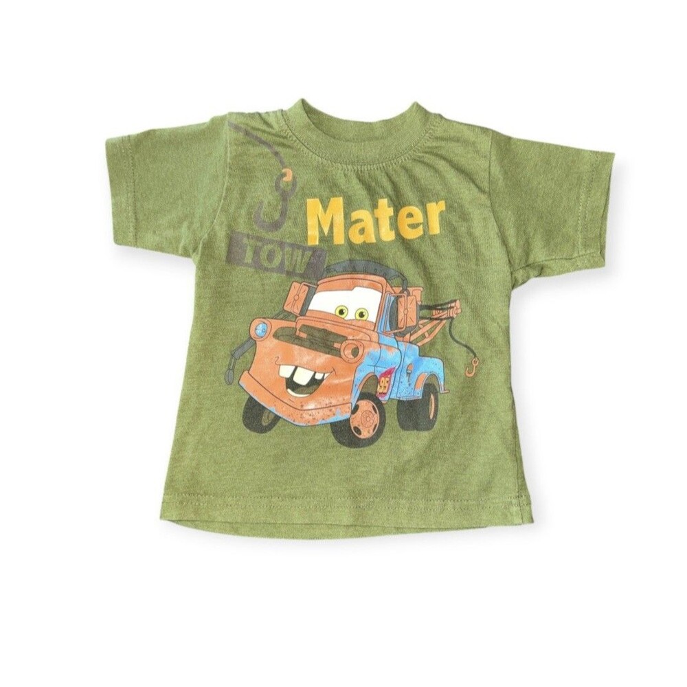 Disney Pixar Cars Tow Mater Shirt Baby Boy 18M Green